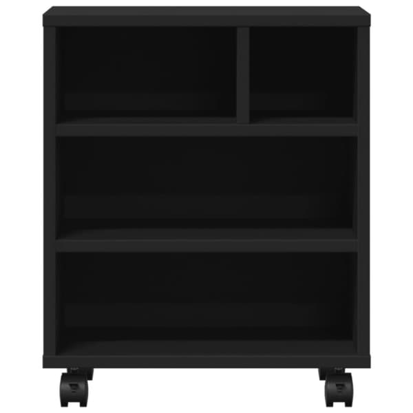 vidaXL printerstativ med hjul 41x32x48 cm sort