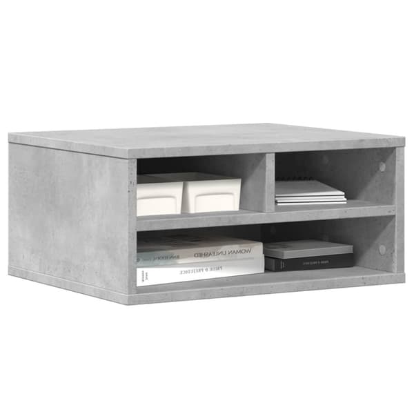 vidaXL Skrivarställ betonggrå 49x40x22,5 cm konstruerat trä