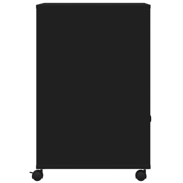 vidaXL Skriverstativ med hjul svart 60x48x74 cm