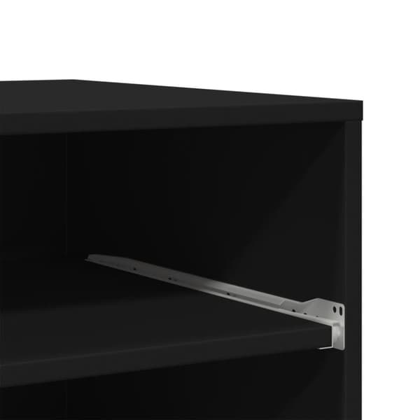 vidaXL Skriverstativ med hjul svart 60x48x74 cm