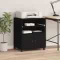 Miniatyrbilde 2 av 10: vidaXL Skriverstativ med hjul svart 60x48x74 cm