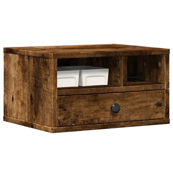 vidaXL Skriverbord røkt eik 40x32x22,5 cm konstruert tre