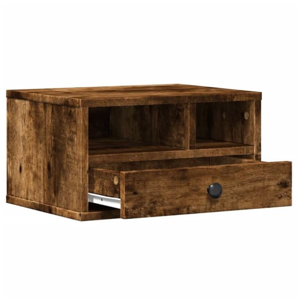 vidaXL Skriverbord røkt eik 40x32x22,5 cm konstruert tre