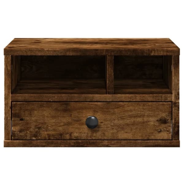 vidaXL Skriverbord røkt eik 40x32x22,5 cm konstruert tre
