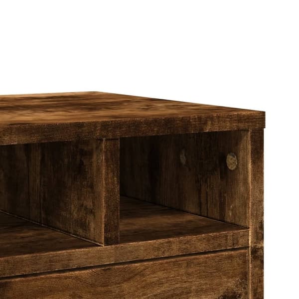 vidaXL Skriverbord røkt eik 40x32x22,5 cm konstruert tre