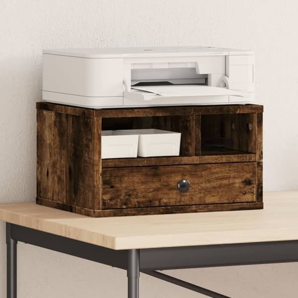 vidaXL Skriverbord røkt eik 40x32x22,5 cm konstruert tre