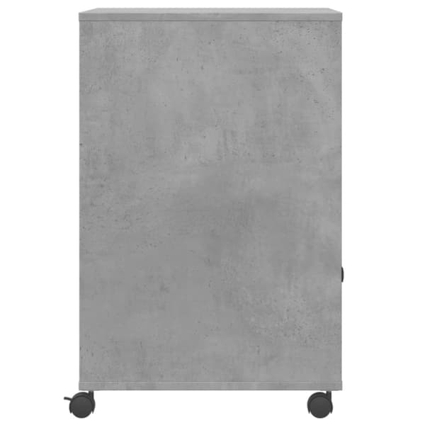 vidaXL Skriverstativ med hjul betonggrå 60x48x74 cm
