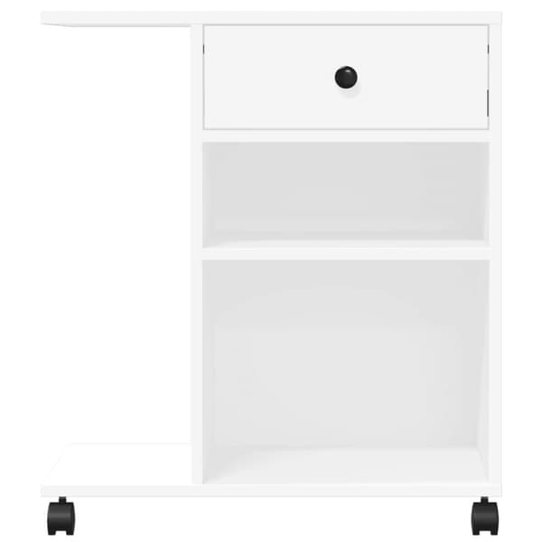 vidaXL Skrivarställ med hjul vit 60x40x68,5 cm