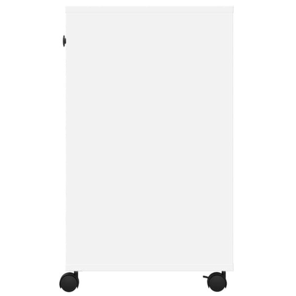 vidaXL Skrivarställ med hjul vit 60x40x68,5 cm