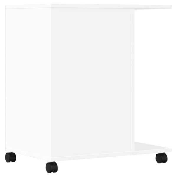 vidaXL Skrivarställ med hjul vit 60x40x68,5 cm