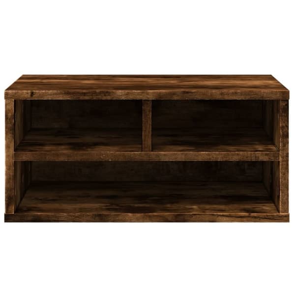 vidaXL Skrivarställ rökfärgad ek 49x40x22,5 cm konstruerat trä