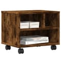 Miniatyrbilde 3 av 10: vidaXL Skriverstativ med hjul røkt eik 41x32x34,5 cm
