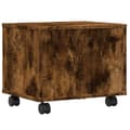 Miniatyrbilde 6 av 10: vidaXL Skriverstativ med hjul røkt eik 41x32x34,5 cm