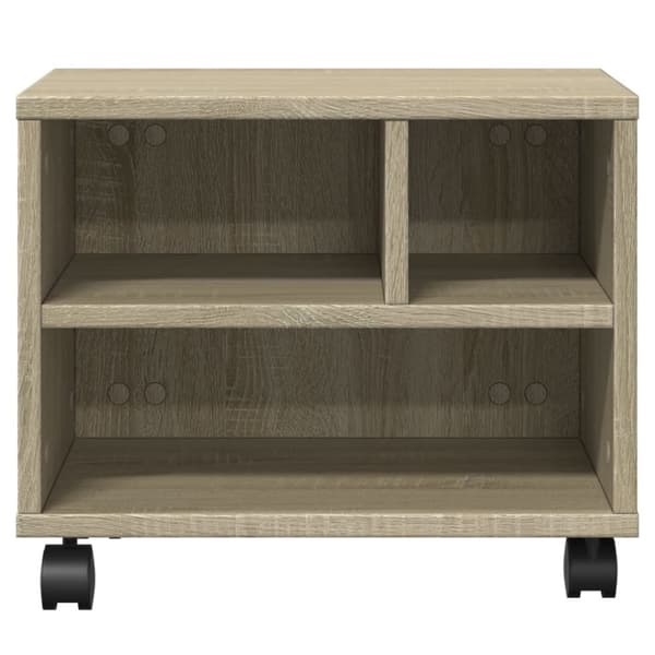 vidaXL Skrivarställ med hjul sonoma-ek 41x32x34,5 cm