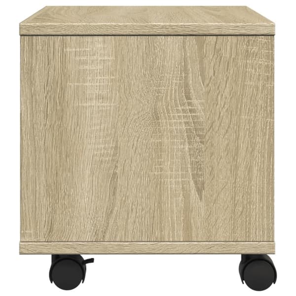 vidaXL Skrivarställ med hjul sonoma-ek 41x32x34,5 cm