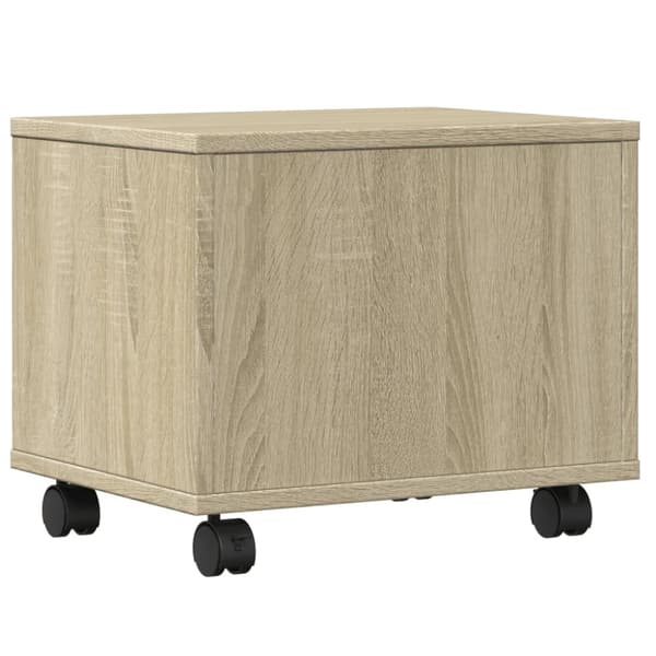 vidaXL Skrivarställ med hjul sonoma-ek 41x32x34,5 cm