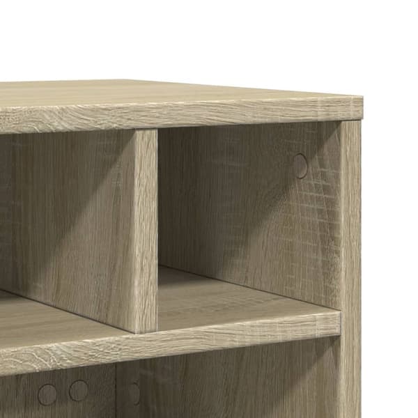 vidaXL Skrivarställ med hjul sonoma-ek 41x32x34,5 cm