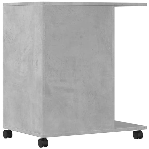 vidaXL Skrivarställ med hjul betonggrå 60x40x68,5 cm