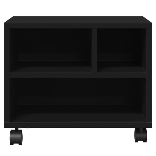 vidaXL Skriverstativ med hjul svart 41x32x34,5 cm