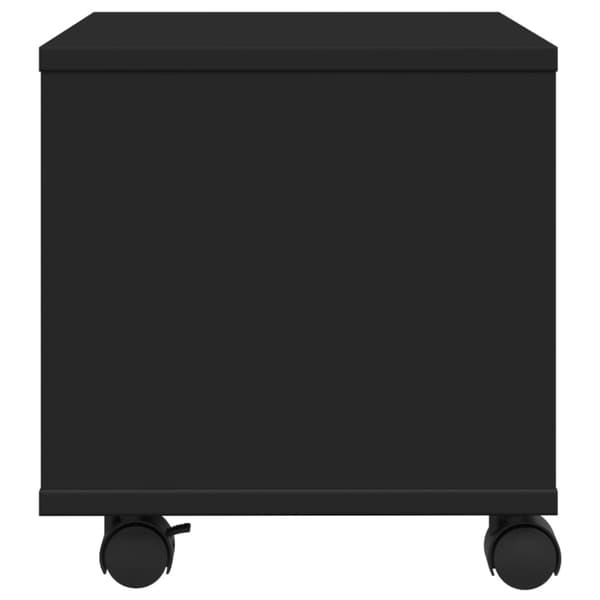 vidaXL Skriverstativ med hjul svart 41x32x34,5 cm