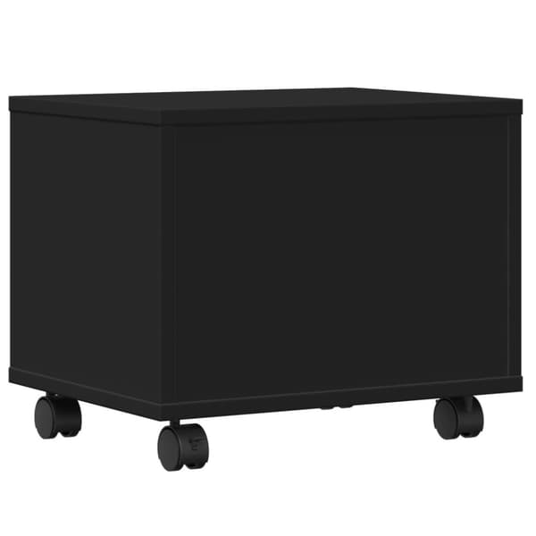 vidaXL Skriverstativ med hjul svart 41x32x34,5 cm
