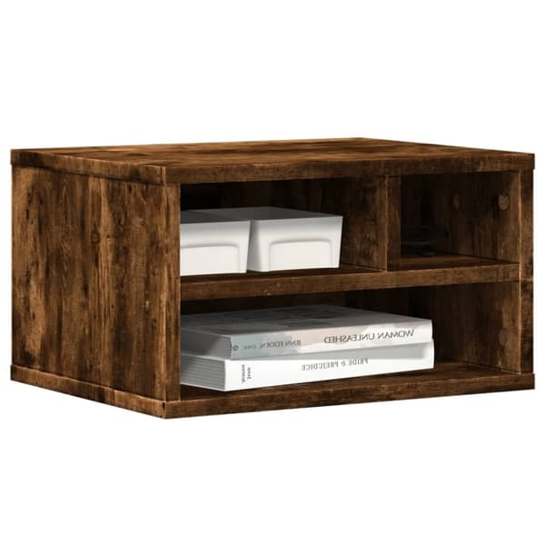 vidaXL Skriverbord røkt eik 40x32x22,5 cm konstruert tre