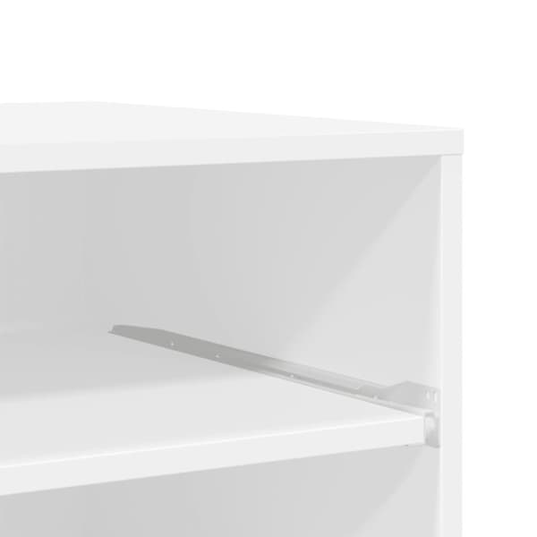 vidaXL Skriverstativ med hjul hvit 60x48x74 cm
