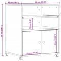 Miniatyrbilde 9 av 10: vidaXL Skriverstativ med hjul hvit 60x48x74 cm