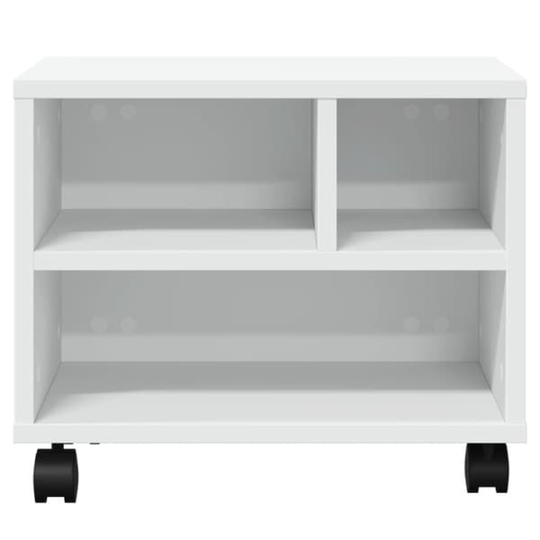 vidaXL Skrivarställ med hjul vit 41x32x34,5 cm