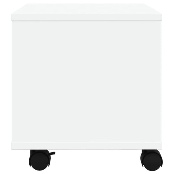 vidaXL Skrivarställ med hjul vit 41x32x34,5 cm