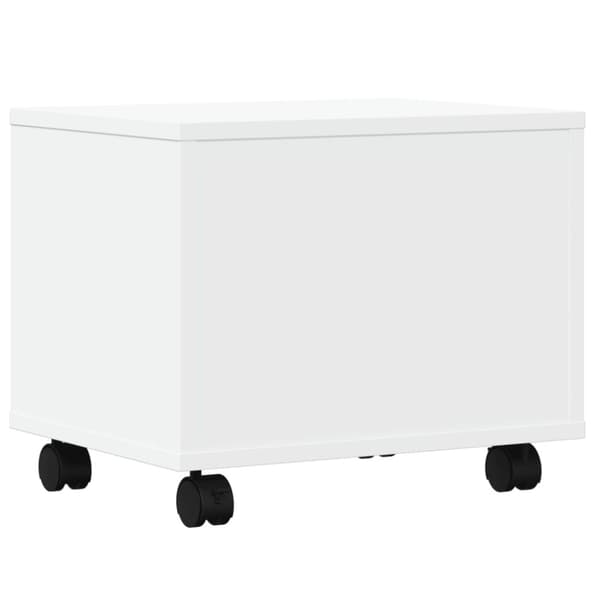vidaXL Skrivarställ med hjul vit 41x32x34,5 cm
