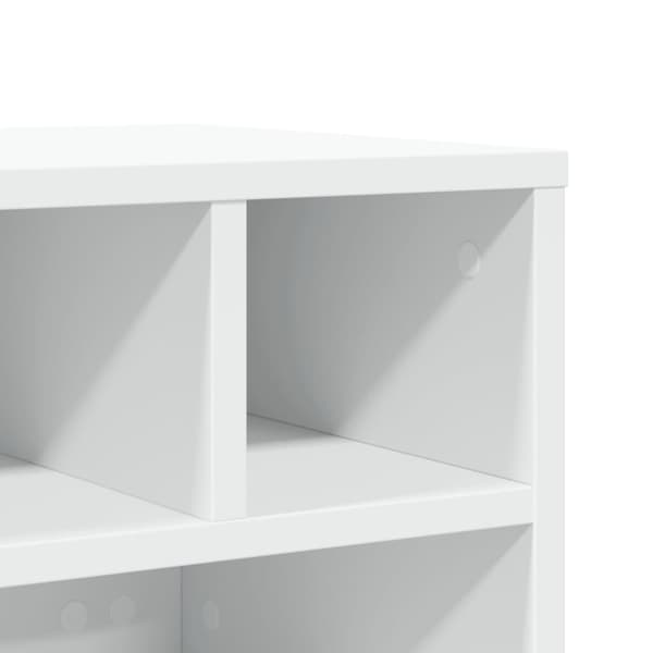 vidaXL Skrivarställ med hjul vit 41x32x34,5 cm