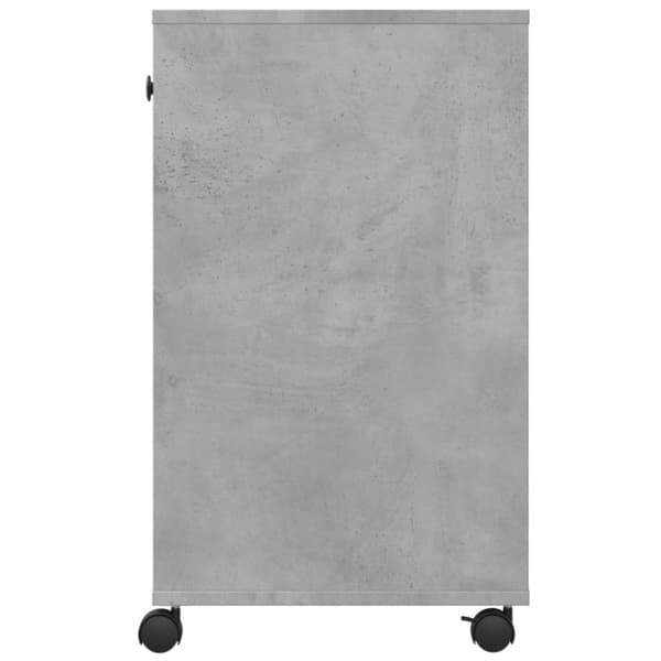 vidaXL Tulostinteline pyörillä betoninharmaa 60x40x68,5 cm