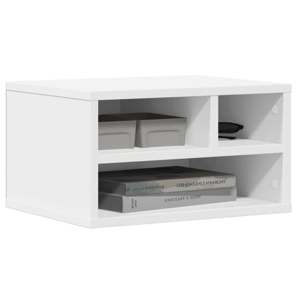 vidaXL printerstativ 40x32x22,5 cm konstrueret træ hvid