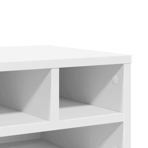 vidaXL printerstativ 40x32x22,5 cm konstrueret træ hvid