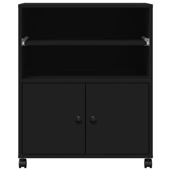 vidaXL printerstativ med hjul 60x48x74 cm sort
