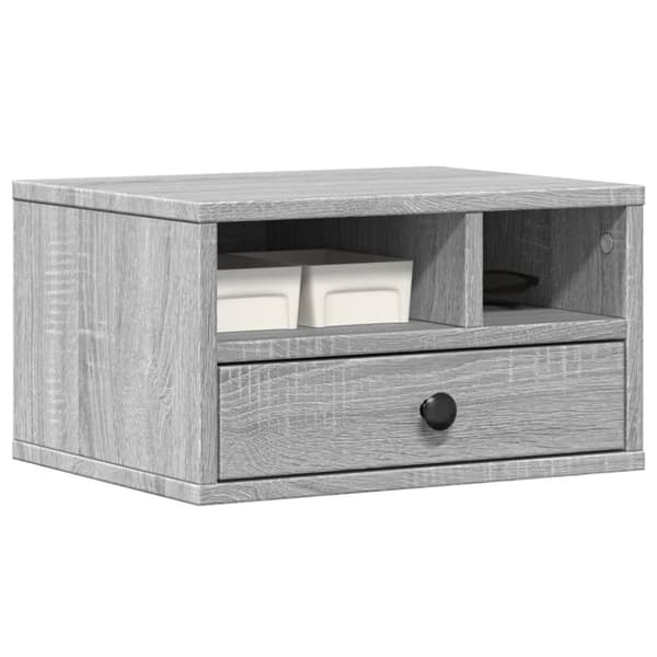 vidaXL Tulostinteline harmaa Sonoma 40x32x22,5 cm tekninen puu