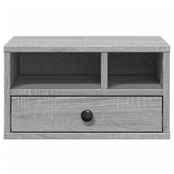 vidaXL Tulostinteline harmaa Sonoma 40x32x22,5 cm tekninen puu