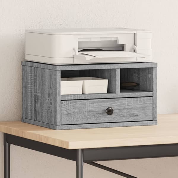vidaXL Tulostinteline harmaa Sonoma 40x32x22,5 cm tekninen puu