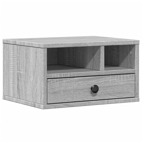 vidaXL Tulostinteline harmaa Sonoma 40x32x22,5 cm tekninen puu