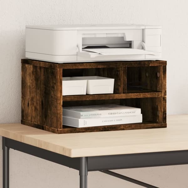 vidaXL Tulostinteline savutammi 40x32x22,5 cm tekninen puu