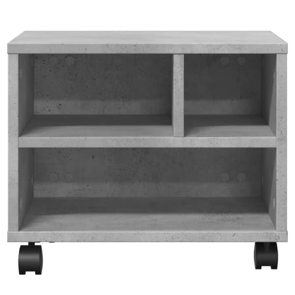 vidaXL printerstativ med hjul 41x32x34,5 cm betongrå