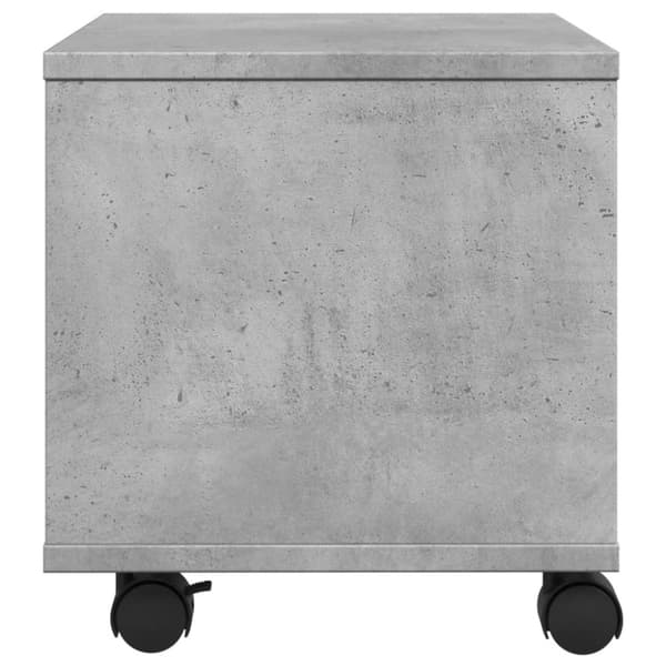 vidaXL printerstativ med hjul 41x32x34,5 cm betongrå