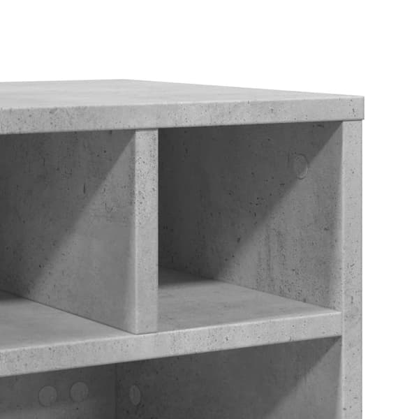 vidaXL printerstativ med hjul 41x32x34,5 cm betongrå