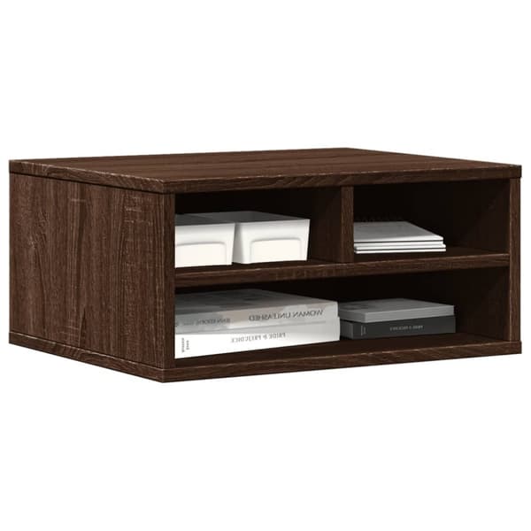 vidaXL Tulostinteline ruskea tammi 49x40x22,5 cm tekninen puu
