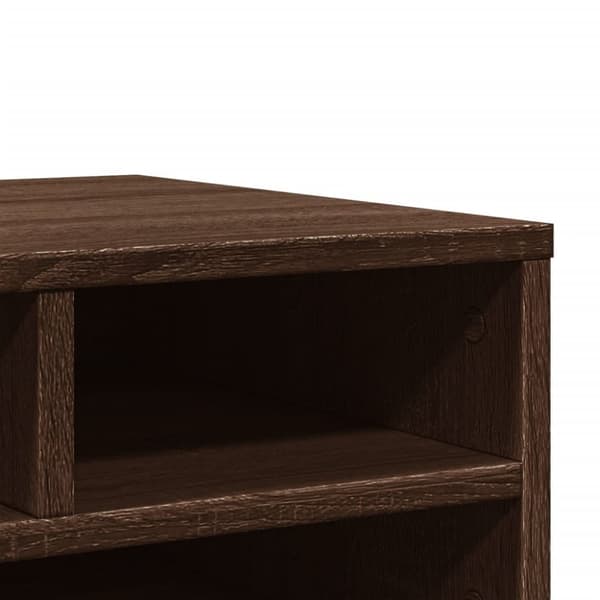 vidaXL Tulostinteline ruskea tammi 49x40x22,5 cm tekninen puu