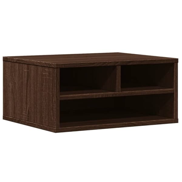 vidaXL Tulostinteline ruskea tammi 49x40x22,5 cm tekninen puu