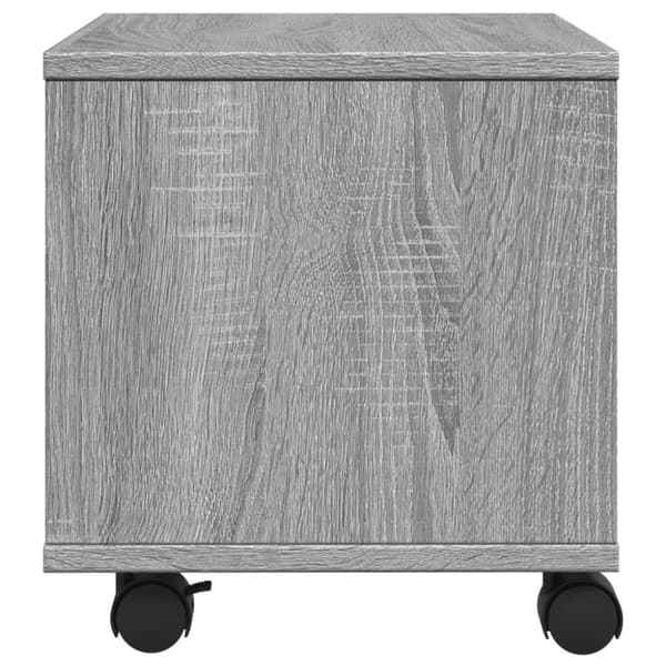 vidaXL Tulostinteline pyörillä harmaa Sonoma 41x32x34,5 cm