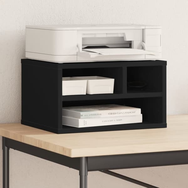 vidaXL printerstativ 40x32x22,5 cm konstrueret træ sort