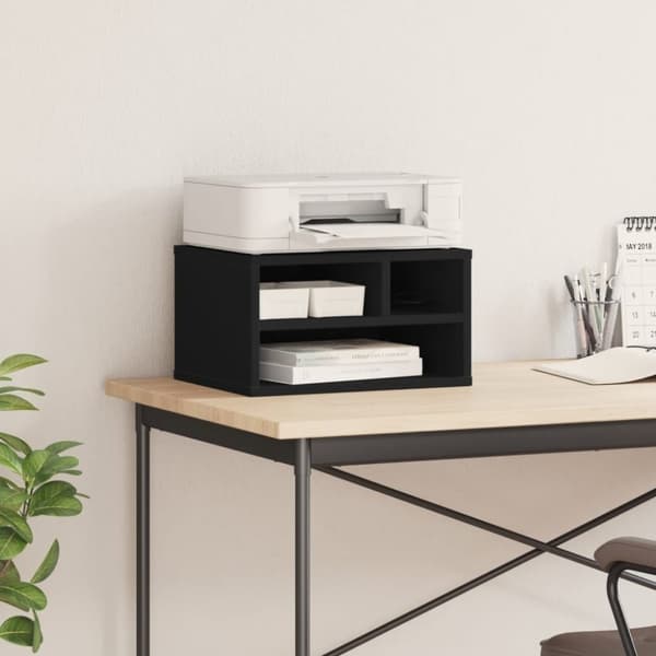 vidaXL printerstativ 40x32x22,5 cm konstrueret træ sort